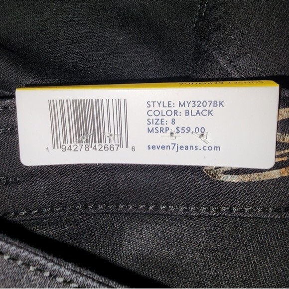 Seven7 Black Super Soft Stretch Rolled Cuff Sunset Bermuda Shorts Size 8 - Picture 6 of 11